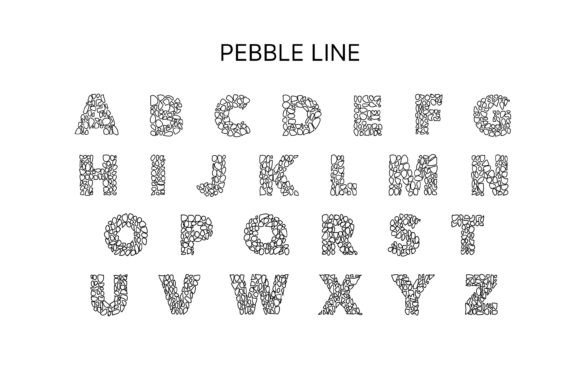 Pebble Font PNG with transparent background - Preview 1