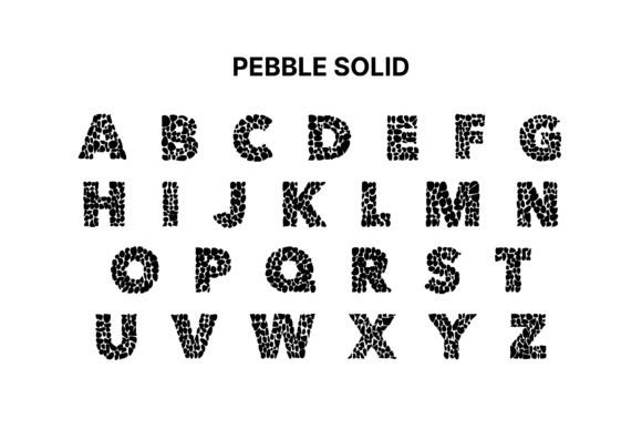 Pebble Font PNG with transparent background - Preview 2