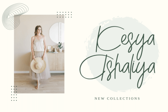 Rhosalia Signature Font PNG with transparent background - Preview 2