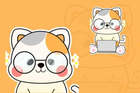 Teaching Materials Cute Cat Animals M
