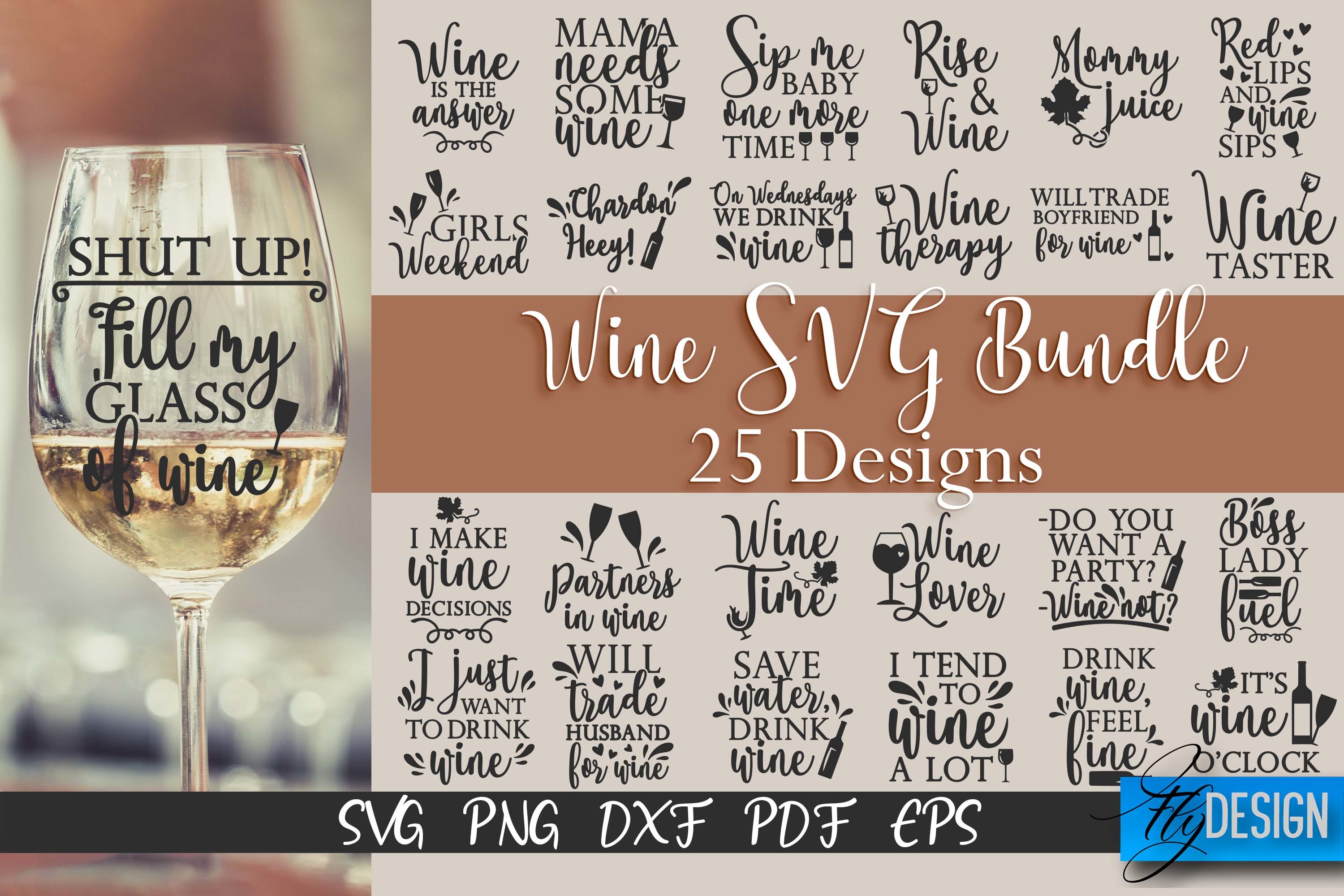 Wine Glass SVG Design | Alcohol SVG Quotes