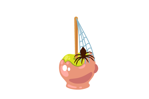 Candied Apple with Spider