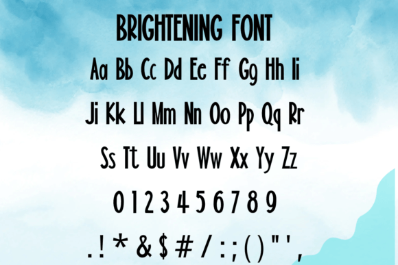 Brightening Font - Preview 2