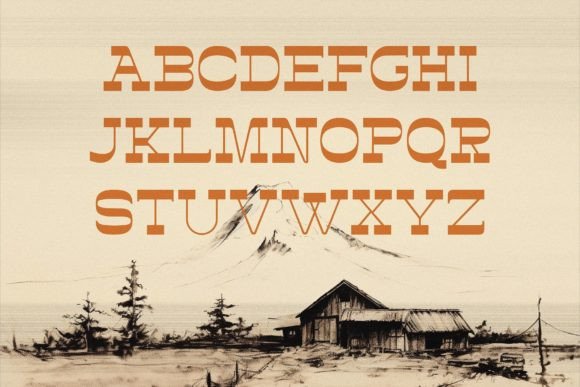 Canyon Slab Font PNG with transparent background - Preview 1
