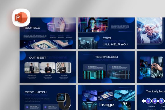 Preview of Future Technology PowerPoint Template technology presentation template