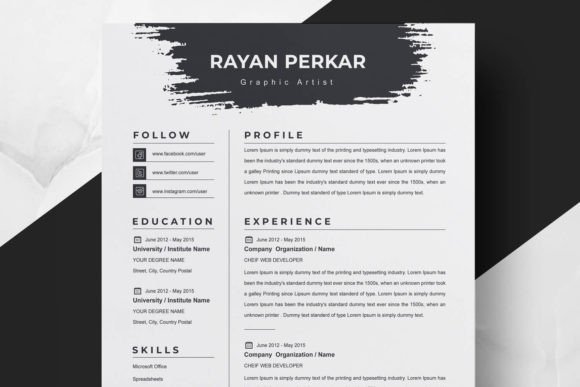 Graphic Designer Resume Template