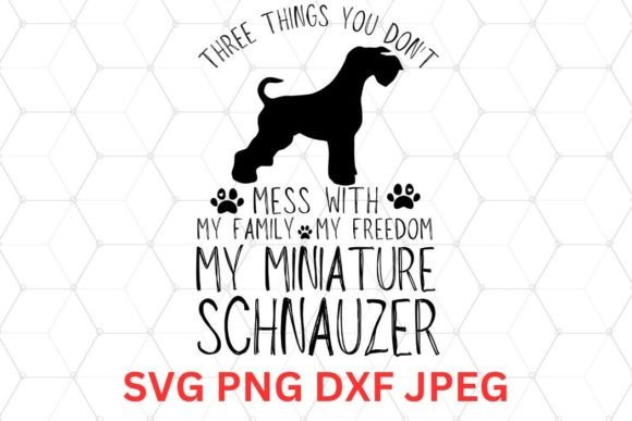 Miniature Schnauzer Dog SVG, PNG, DXF Graphic Illustrations By Crea8tivedezines