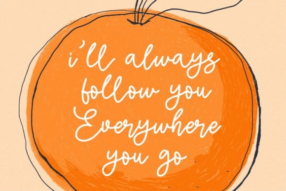 Orange Beauty Font PNG with transparent background - Preview 2