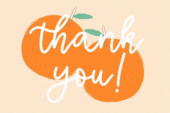 Orange Beauty Font PNG with transparent background - Preview 5
