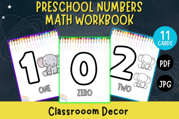 Preschool Numbers 0-10 Math Workbook Graphic PreK By Ovi's Publishing