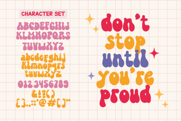 Retro Power Font PNG with transparent background - Preview 2