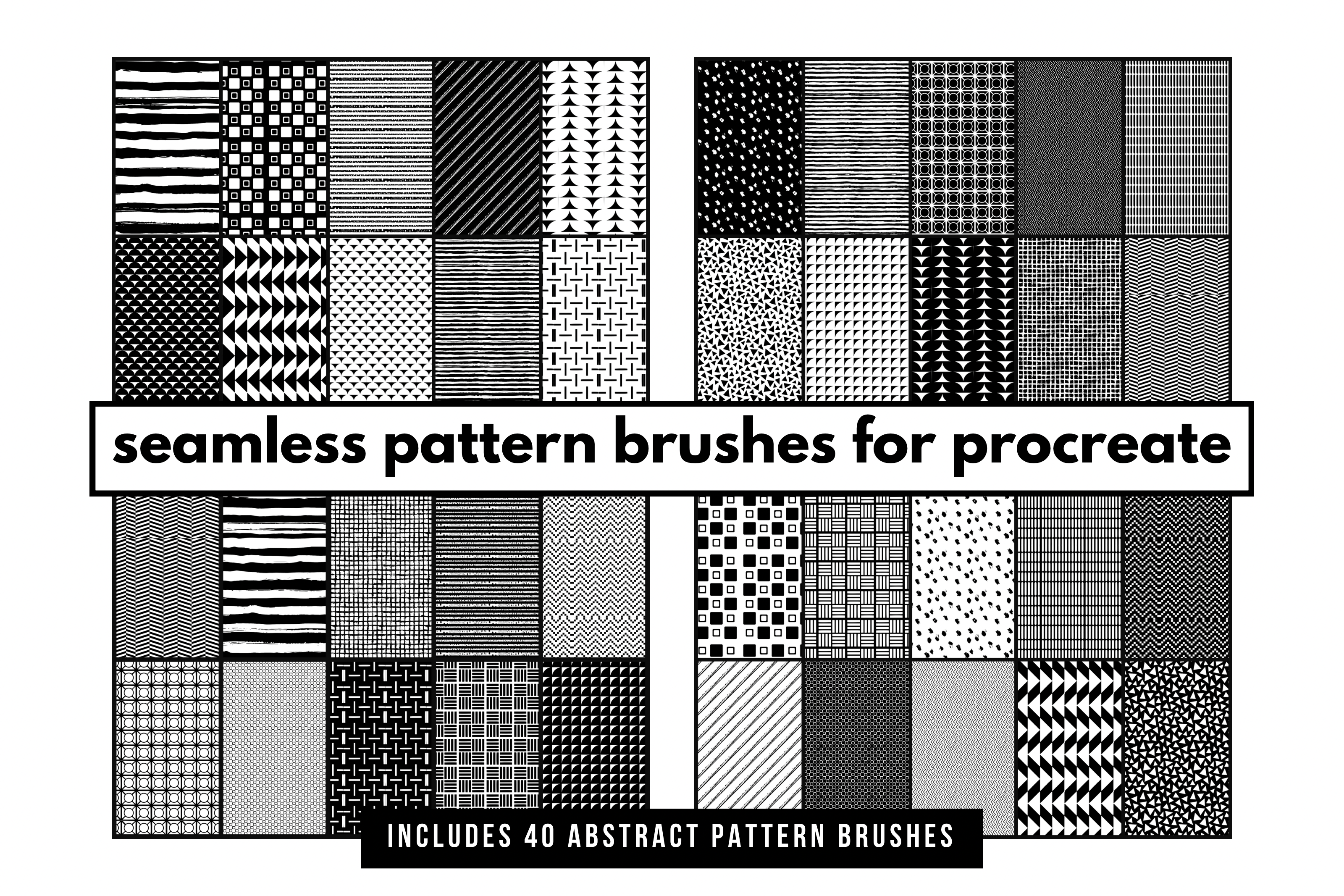 Seamless Pattern Brushes for Procreate Graphic by The Tenacious Type ...
