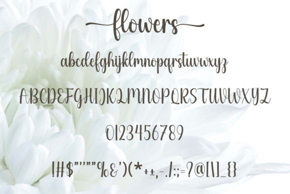 Flowers Font - Preview 4