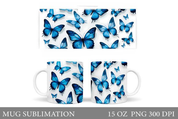 16 Butterfly Mug Template