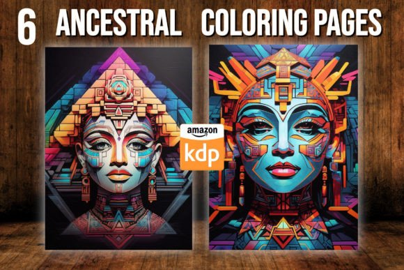 6 Ancestral Portraits - Coloring Pages