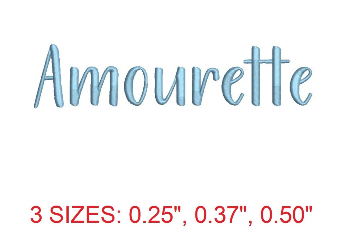 Amourette Embroidery Font