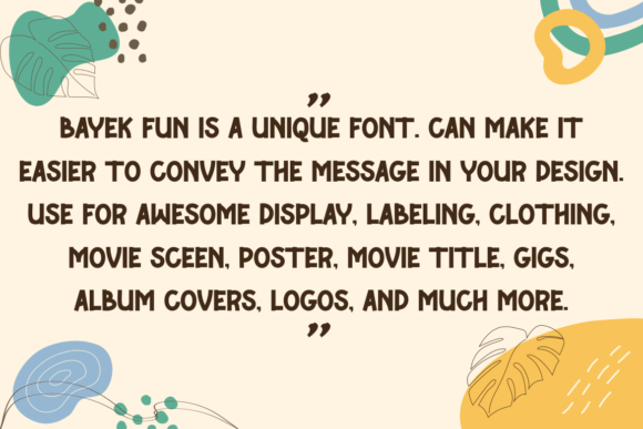 Bayek Fun Font - Preview 1