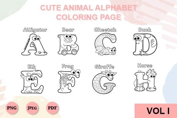 Animal Alphabet Coloring Sheets Abc Coloring Pages 773x1000