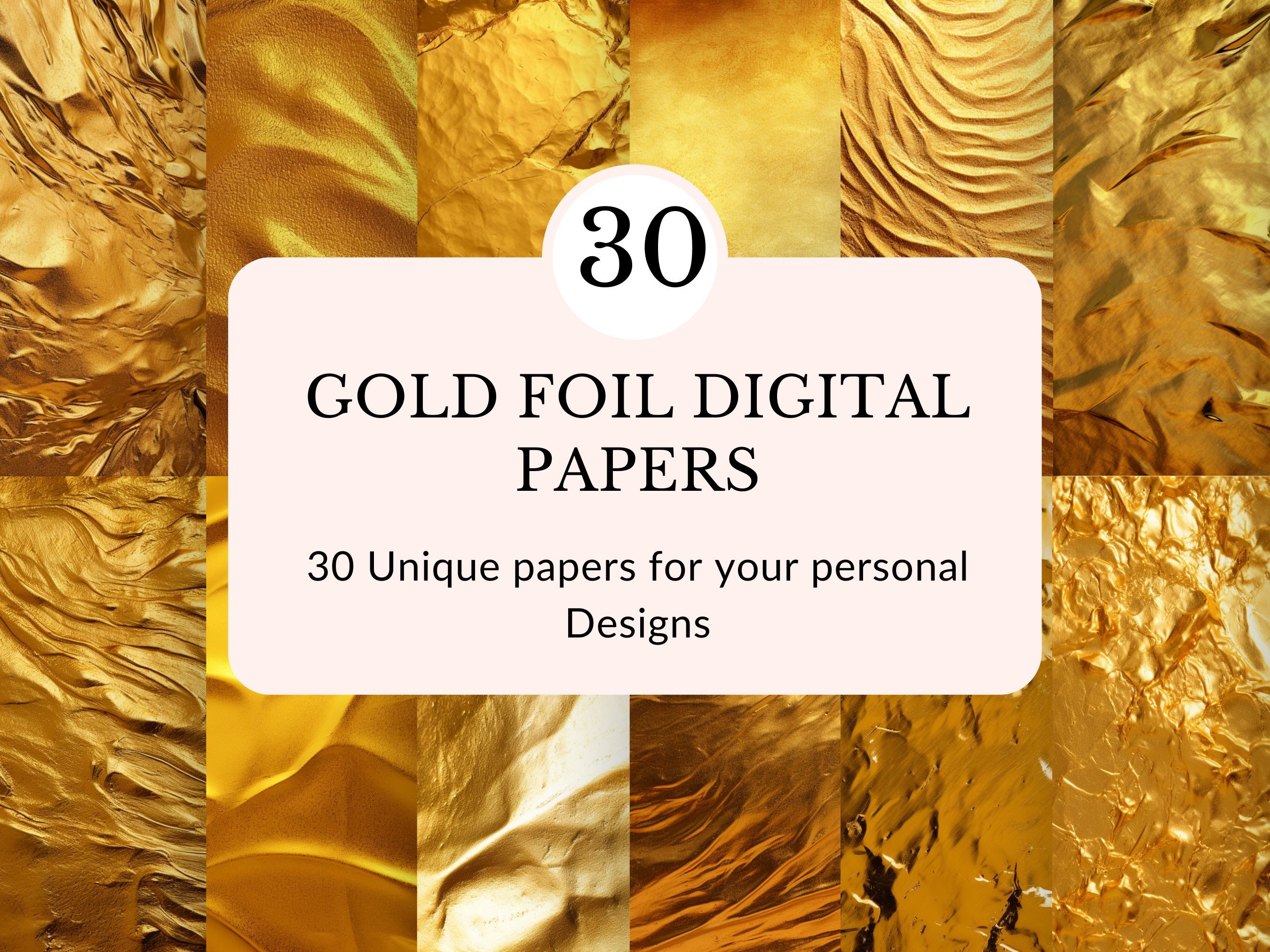 Digital Gold Foil and Glitter Textures Graphic by RockOrange Arts ...