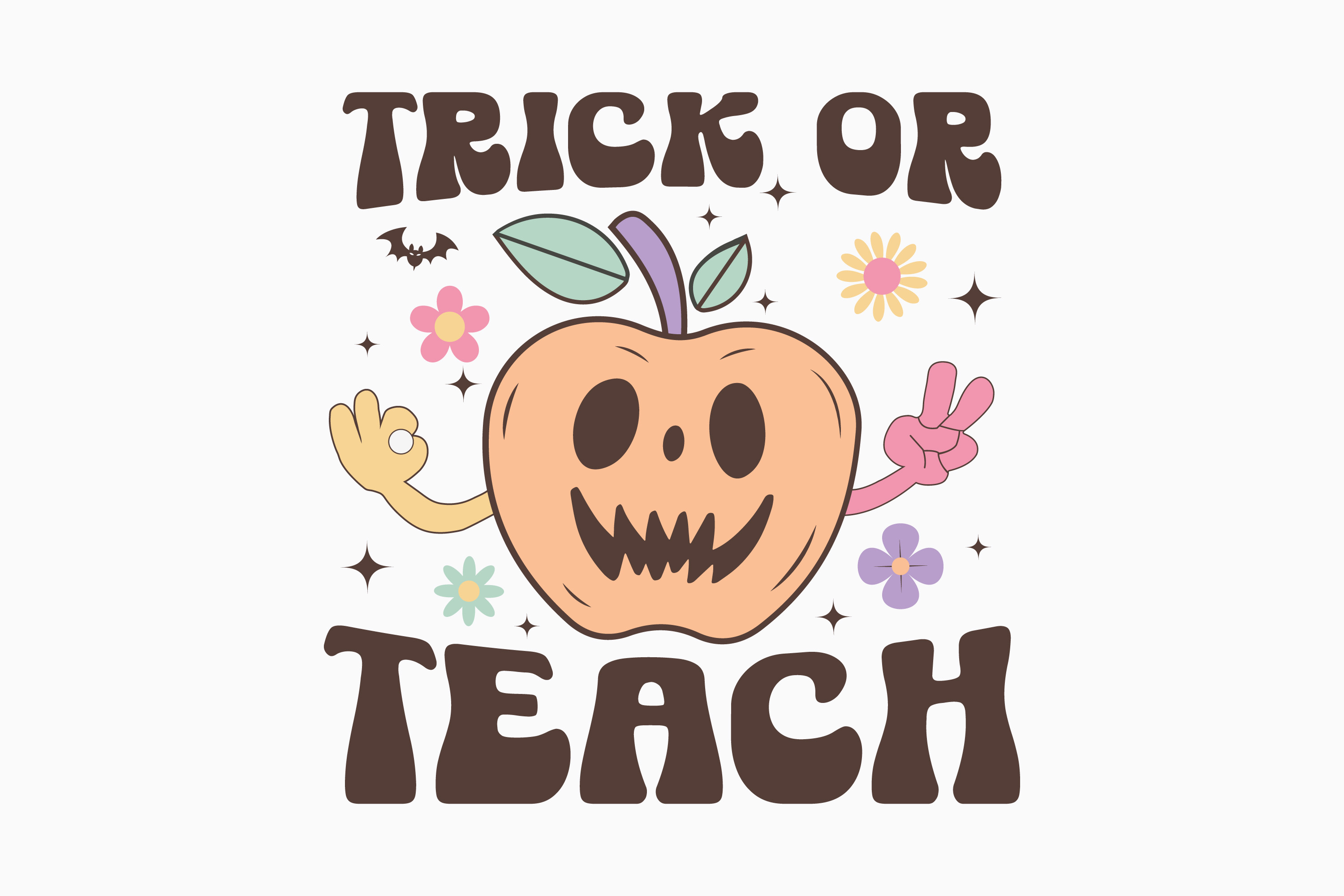 Halloween Trick or Teach Retro Svg Graphic by Svg Box · Creative Fabrica