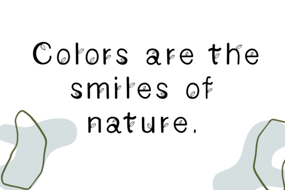Leafy Font PNG with transparent background - Preview 1