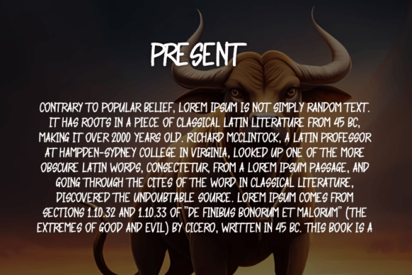 Lord Banteng Font PNG with transparent background - Preview 2