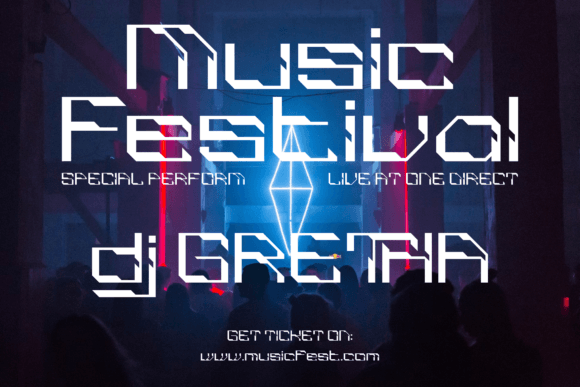 Melodics Filture Font PNG with transparent background - Preview 3