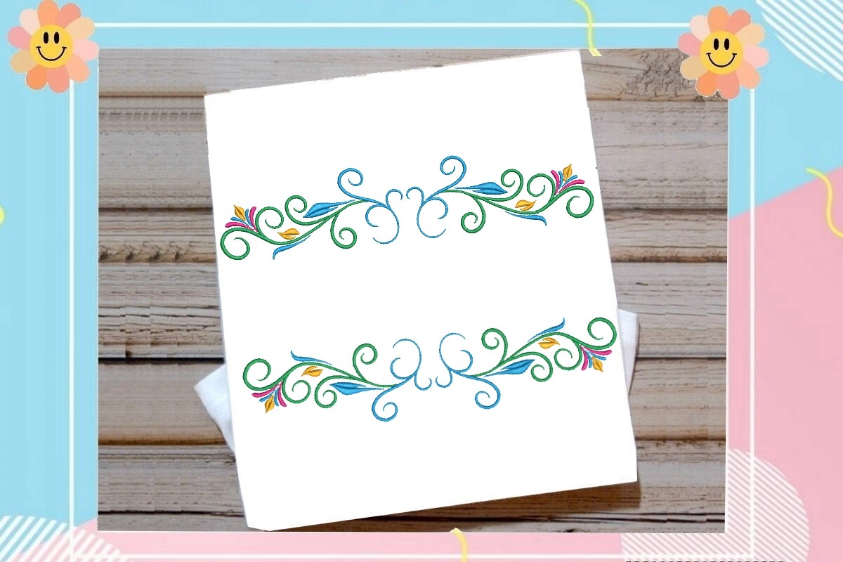 Multicolor Floral Border