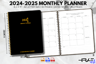 Printable Monthly Planner 2024-2025 KDP Graphic by Hrafart · Creative ...