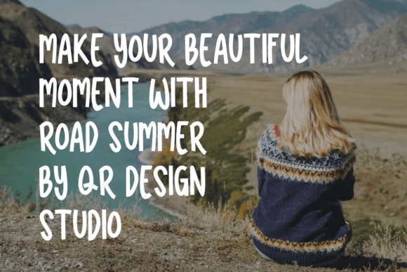 Road Summer Font PNG with transparent background - Preview 4