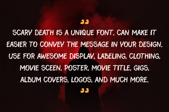 Scary Death Font PNG with transparent background - Preview 1
