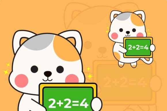 Teaching Materials Cute Cat Animals V
