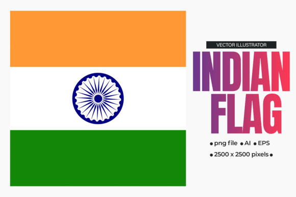 Vector Illustration of Indian Flag Graphic Illustrations By AVS Studio