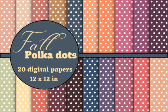 Fall Polka Dots Digital Papers