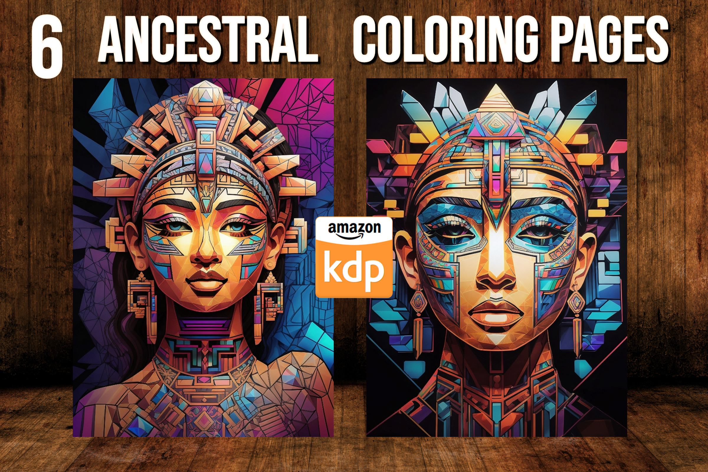 6 Ancestral Portraits - Coloring Pages