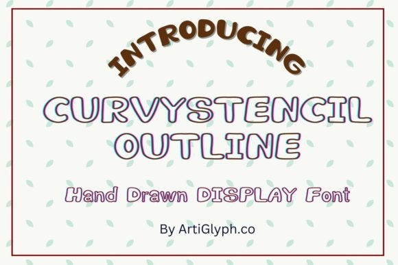 Curvystencil Outline Font by ARTify preview
