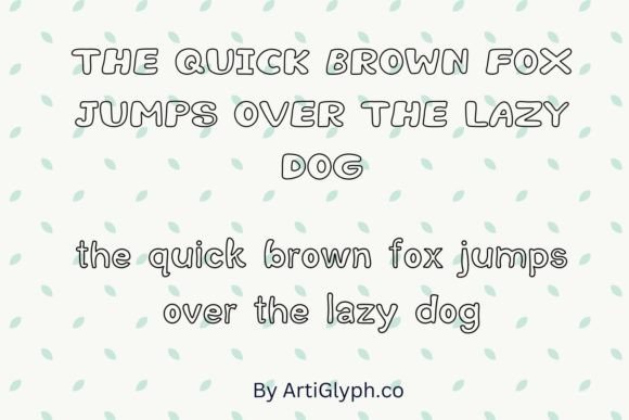 Curvystencil Outline Font PNG with transparent background - Preview 3