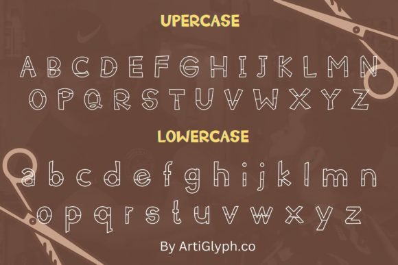 Handtrim Outline Font - Preview 1