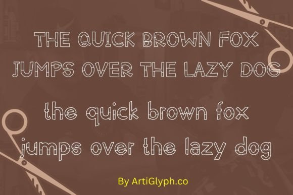 Handtrim Outline Font - Preview 4
