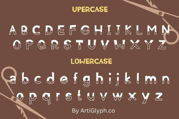 Handtrim Slice Font PNG with transparent background - Preview 1
