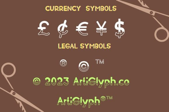 Handtrim Slice Font PNG with transparent background - Preview 3