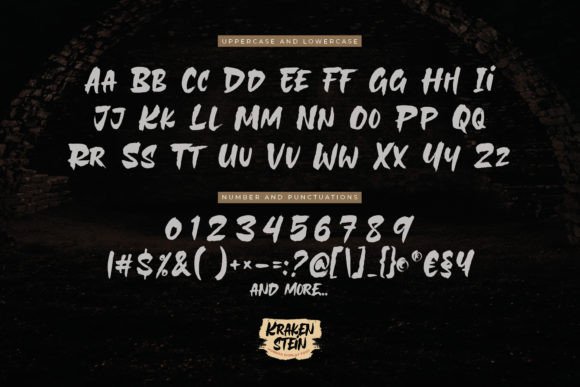 Krakenstein Font PNG with transparent background - Preview 5