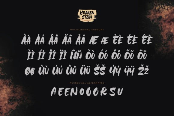Krakenstein Font PNG with transparent background - Preview 6
