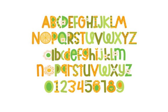 Lemon Blossom Font PNG with transparent background - Preview 1