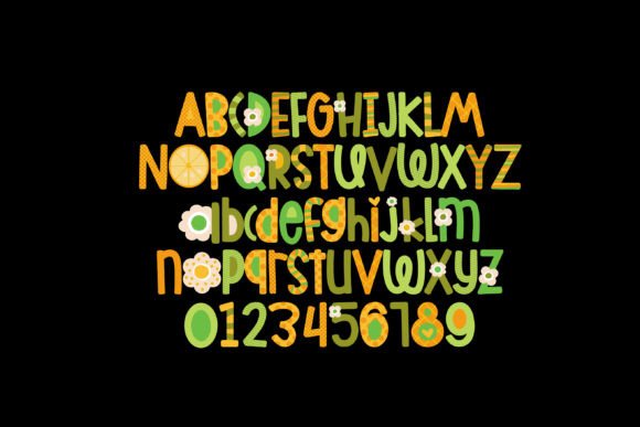Lemon Blossom Font PNG with transparent background - Preview 2