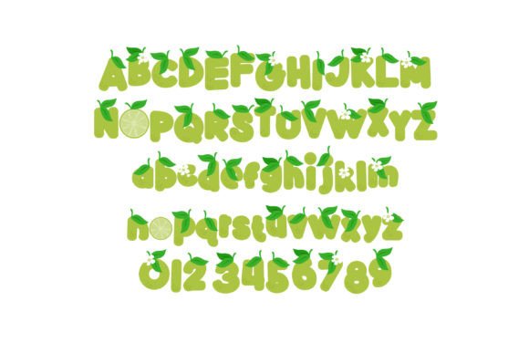 Lime Strong Font PNG with transparent background - Preview 1