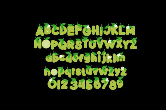 Lime Strong Font PNG with transparent background - Preview 2