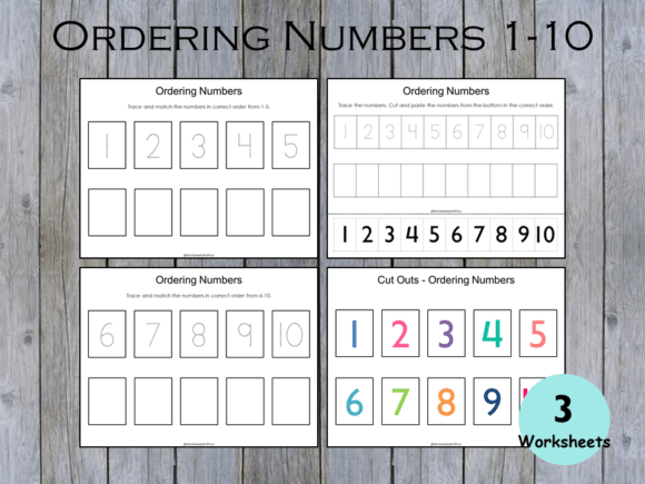 Number Tracing & Matching Activity CF041 Graphic PreK By WorksheetsWithFun