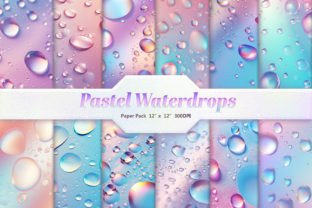 Pastel Waterdrops Digital Paper Pack Graphic by DifferPP · Creative Fabrica
