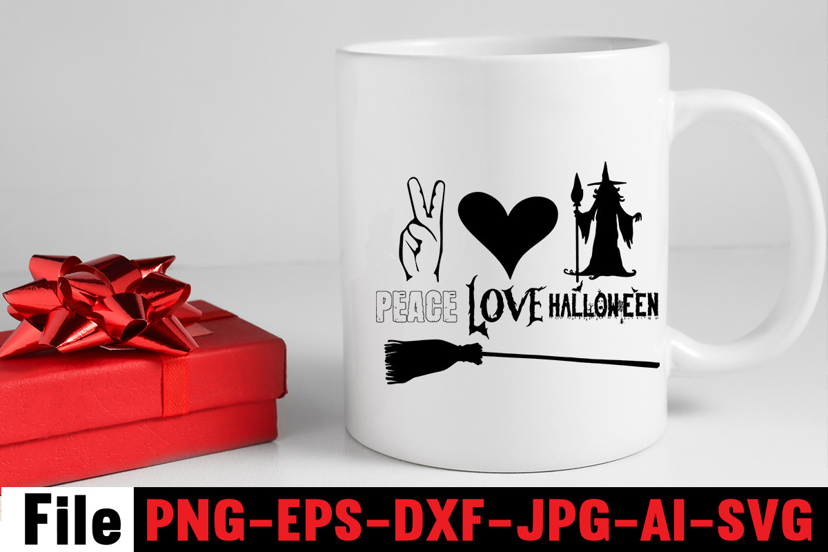 Peace Love Halloween SVG Graphic by SimaCrafts · Creative Fabrica